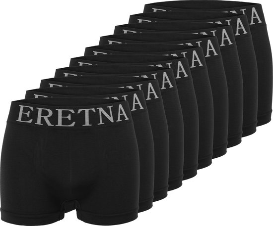 Heren - Microfiber - Naadloze Boxershorts - Zwart - 10 Pack - Maat M/L |  bol.com
