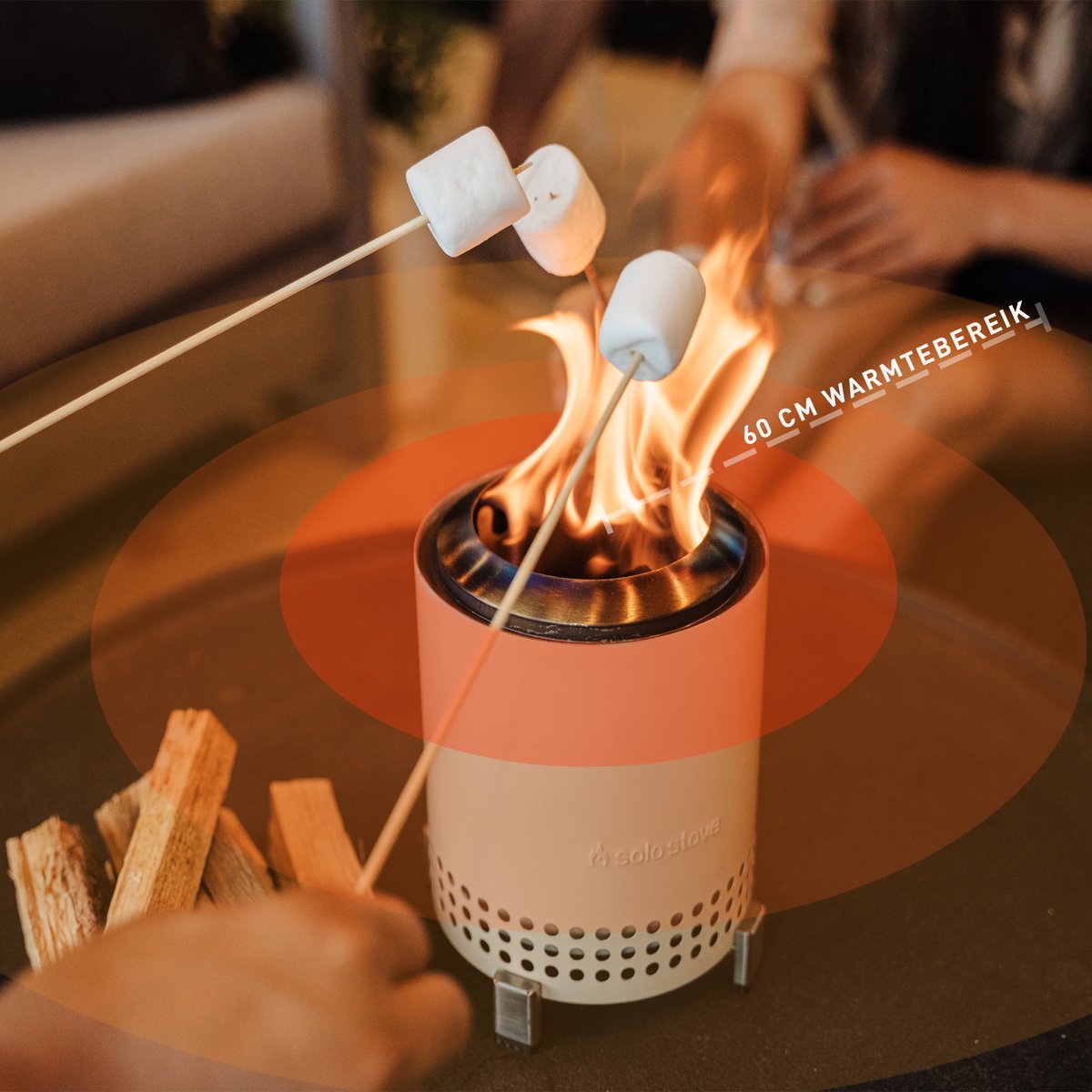 Solo Stove Mesa brasero de table avec support - Rouge