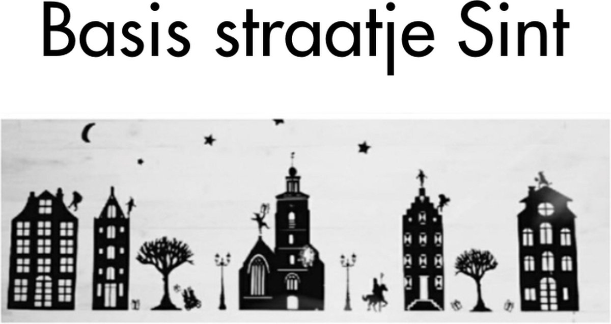 Sinterklaas Basisstraatje - Raamsticker
