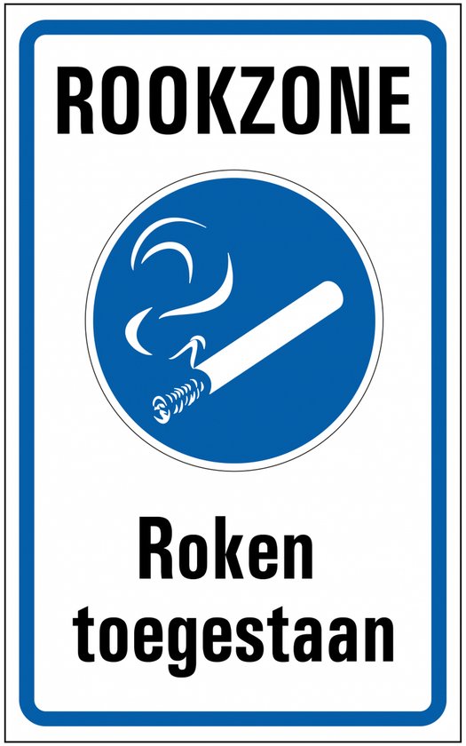 Panneau de zone fumeurs - plastique 400 x 250 mm