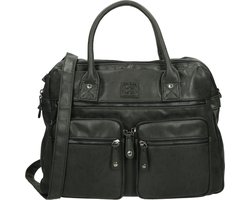 Nuba Design - Western Bag - Schoudertas / Handtas / shopper - Dames Tas - Grote formaat - Zwart / Antraciet