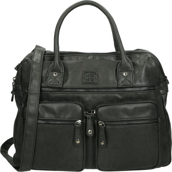 Nuba Design - Western Bag - Schoudertas / Handtas / shopper - Dames Tas - Grote formaat - Zwart / Antraciet
