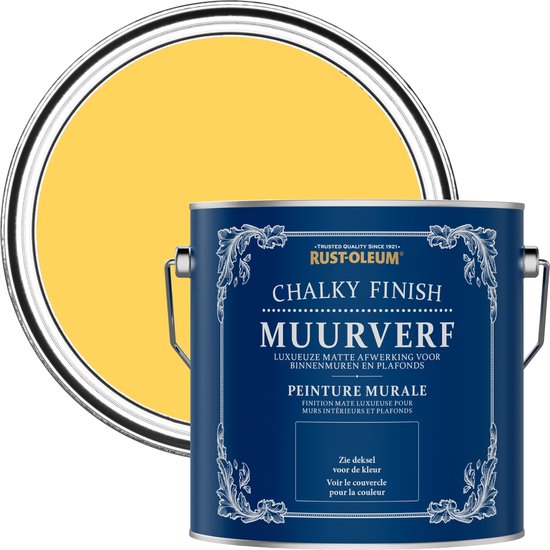Peinture pour les murs au Finish crayeux jaune Rust-Oleum - Gelée de citron 2,5 L
