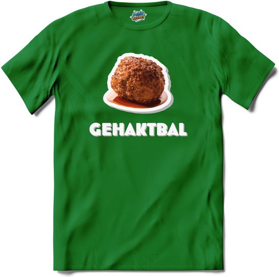 Gehaktbal - grappig verjaardag kleding cadeau - eten teksten - T-Shirt - Heren - Kelly Groen - Maat 3XL