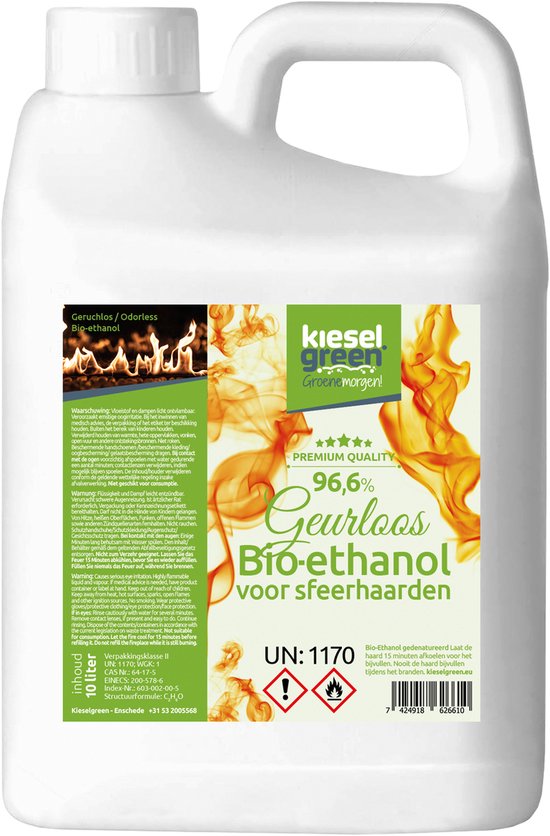 Cheminée Ethanol Sur Pied GiDeli Bioéthanol 30 L éthanol 96,6 % Alcool Bio Inodore Bioethanol Pour Cheminée