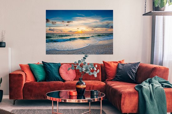 Affiche Plage - Mer - Coucher de soleil - 120x90 cm