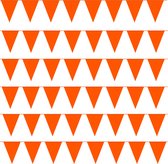 Partizzle 100 meter Grote Oranje Vlaggenlijn Versiering - Vlaggen voor Koningsdag / EK Voetbal 2024 - Slingers met Vlaggetjes - Plastic