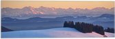 WallClassics - Drapeau - Collines et Montagnes avec Neige - Photo 60x20 cm sur Drapeau Polyester