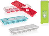Borvat® | Ijsblokjes | ijsklontjes vormen met deksel | mix color | 12 stuks | Ijsblokjes | ijsklontjes makers | BPA vrij.