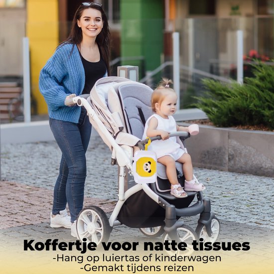 Imperatoris - Billendoekjes Houder/Doos – Baby Wipes Box – Natte Doekjes Houder - Vochtig Toiletpapier Doosje - Geel — afbeelding 5