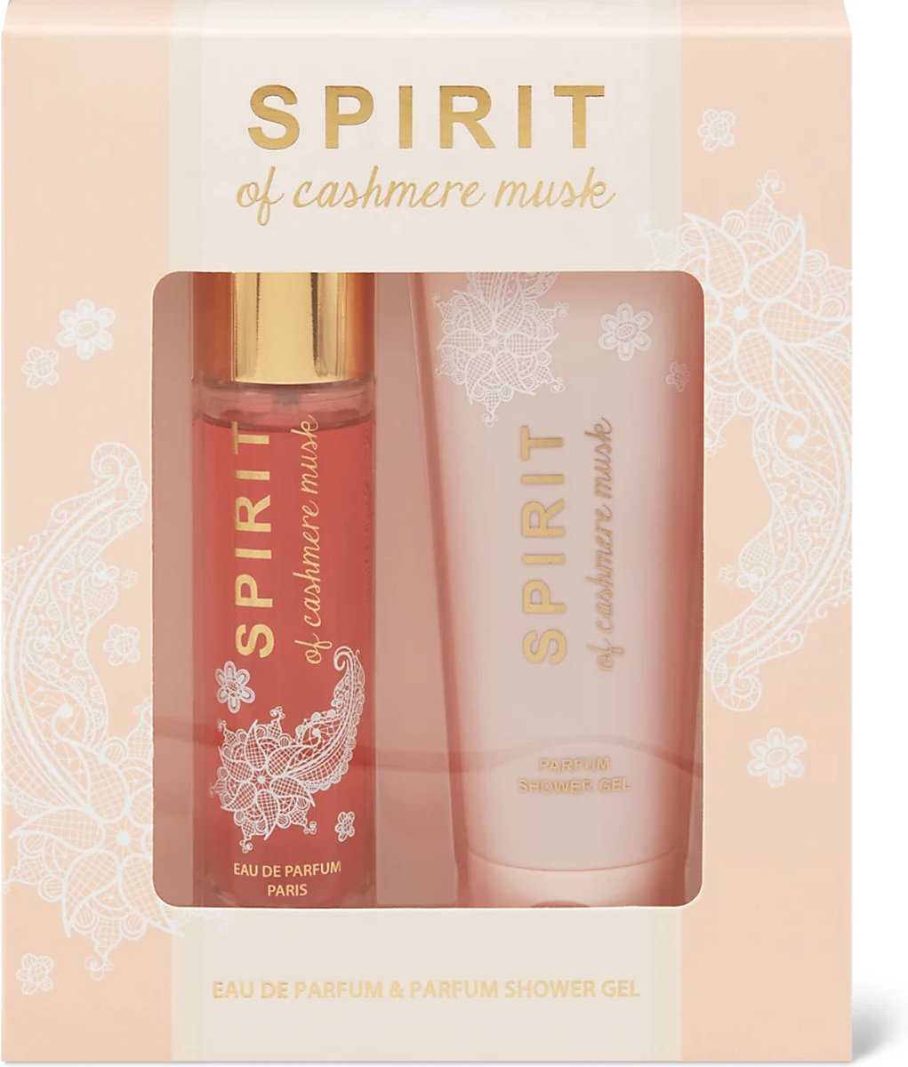 Spirit of cashmere musk - Eau de Parfum & Shower Gel - Geurengeschenkset - Giftset - Cadeauset.