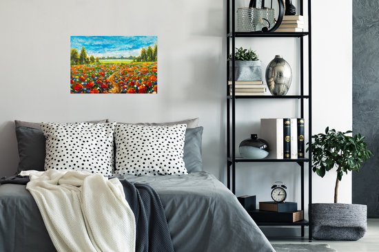 Affiche peinture - Peinture à l'huile - Fleurs - Nature - 30x20 cm