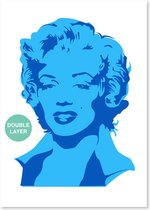 Marylin Monroe sjabloon - 2 lagen kunststof A3 stencil - Kindvriendelijk sjabloon geschikt voor graffiti, airbrush, schilderen, muren, meubilair, taarten en andere doeleinden