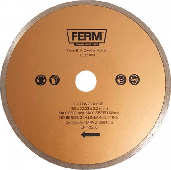 FERM Diamant zaagblad 180mm - Voor - TCA1004