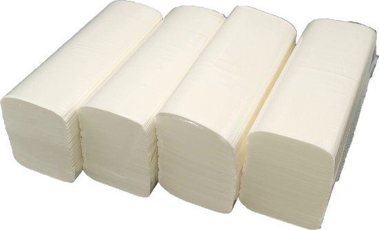 WillieJan Papieren handdoekjes Multifold – Smalle rug – 2 laags – Premium Cellulose – 4 x 150 stuks