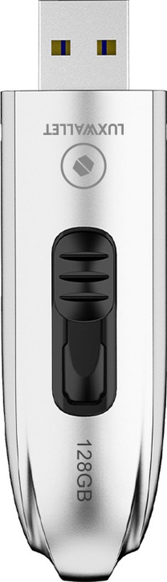LUXWALLET PROX7 - Metalen USB 3.1 Stick - 256GB Opslag - Draagbare Opslag Flash Drive – Uitschuifbare Ontwerp - Zilver