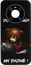 ADEL Siliconen Back Cover Softcase Hoesje Geschikt voor Huawei Mate 40 Pro - Don't Touch My Phone Beren