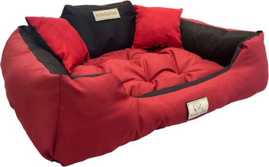 Kingdog - Honden- en kattenbed 55 x 45 | Rood- Maat S