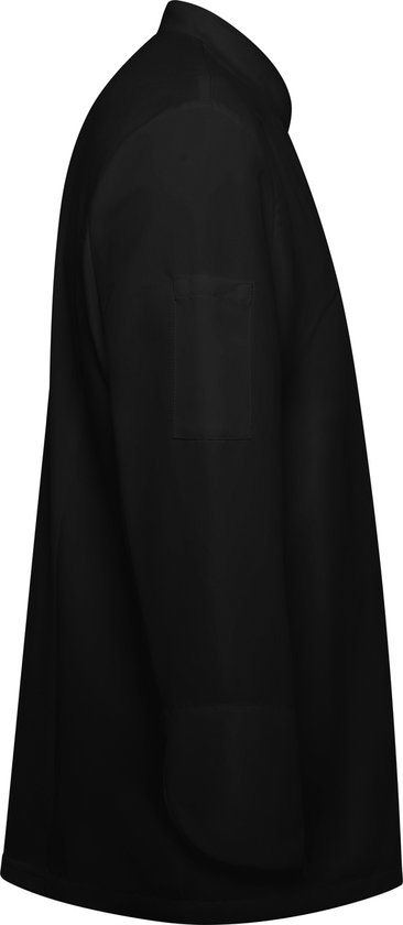 Zwarte koksjas met lange mouwen en blinde drukknopen model Dabiz maat S - Roly