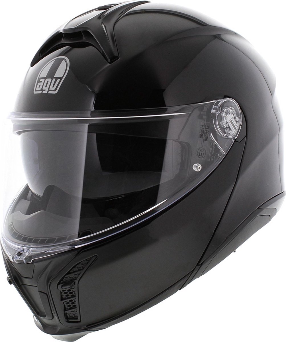 AGV Tourmodular motorhelm mono glans zwart systeemhelm S