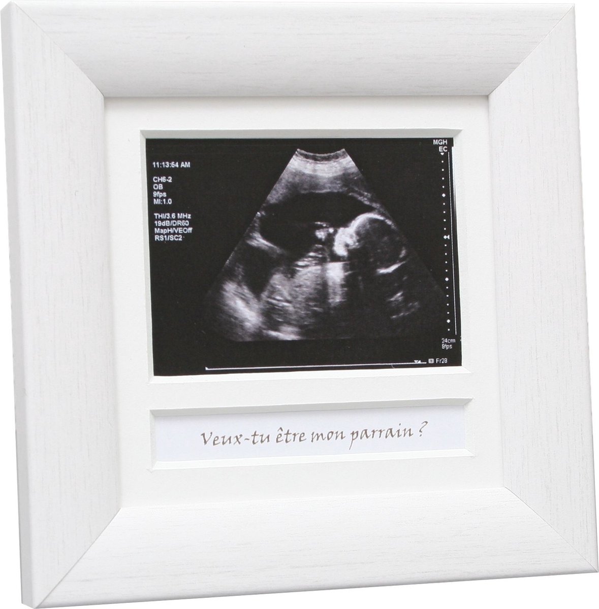 Deknudt Frames echofotolijst - wit - foto 5,5x7,5 cm met tekstvak - FR