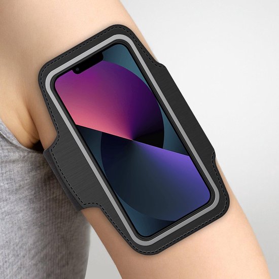 Arara Armband Geschikt voor iPhone 13 sportarmband - hardloopband - Sportband hoesje - zwart - Arara