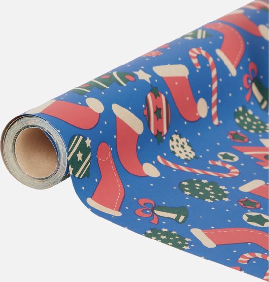 Design Cadeaupapier glitter rood | 150 x 70 cm