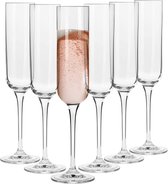 Champagneglazen set - feest kertdiner nieuwjaarsfeest verjaardagsfeestje - hoogwaardig glas - duurzaam - perfect als cadeau champagneglas