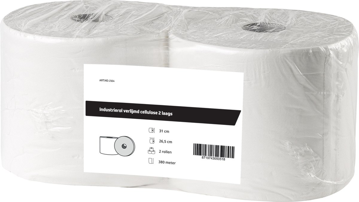 Industrierol verlijmd cellulose 2laags