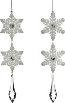 Goodwill Kersthanger Sneeuwvlok Wit-Zilver 22,5 cm Voordeel Ass. Per 2 Stuks