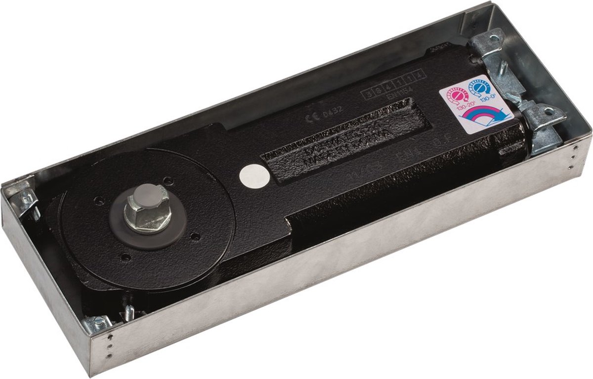 Vloerveer - dormakaba - Dorma BTS84 EN3 en 90° stop met normale steekas