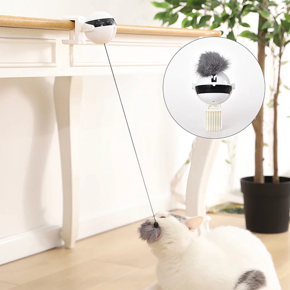 Elektrische Automatische Lifting Motion Kat Speelgoed - Interactieve - Puzzel Smart Pet Kat Teaser - Bal Pet Supply - Lifting Speelgoed