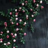 Luxe Bloemen Slinger roze-decoratieve slinger-Klimroos Roze - Bruiloft Decoratie