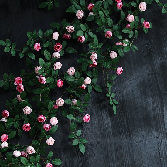 Guirlande Fleurs Luxe Rose-Guirlande Décorative-Climb Rose Rose - Décoration Mariage