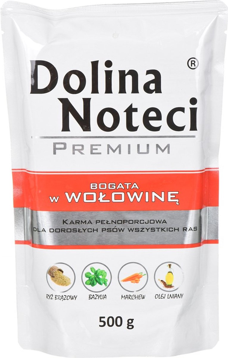 Dolina Noteci Premium - Hondenvoer - Rijk aan Rundvlees - 10x500g