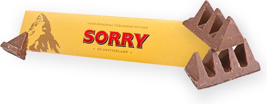 Toblerone Chocolate Gift 'Désolé' 360 grammes