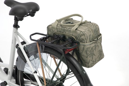 New Looxs Bari Bamboo Enkele Fietstas - Afneembaar Schoudertas - 13 liter - Zand van New Looxs — afbeelding 4