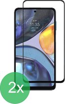 Full Screenprotector 2x Geschikt voor Motorola Moto G22 - screen protector - volledige glas - bescherming - beschermglas - ZT Accessoires
