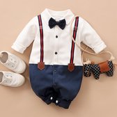 Baby strikje jarretel jumpsuit voor heren (80cm)