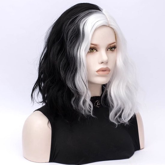 Lange gewellte Perücke Balayage Braun Hitze beständige synthetische Faser No Ban Lange gewellte Perücke Balayage Braun Hitze beständige synthetische Faser No Ban