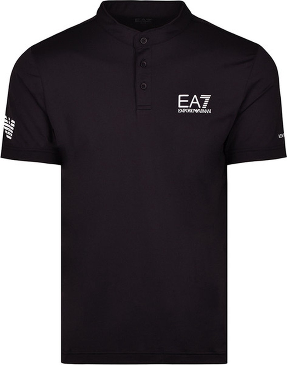 EA7 Tennis Pro Serafino Polo - sportpolo's - zwart - Mannen
