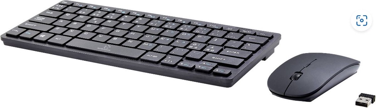 Renkforce RF-KMC-410 draadloos toetsenbord, muis set Duits, QWERTZ zwart