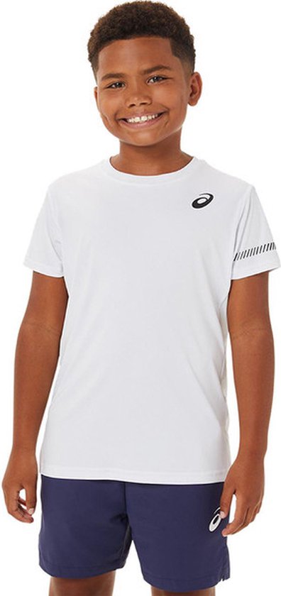 Asics Boys Tennis SS Top T-Shirt Junior Wit - M