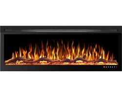 Inbouwhaard met verwarming Mayor - 126cm