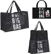 Opvouwbare Tas 42x16x25cm Uitvouwbaar van 15L naar 30L - Inklapbaar Boodschappentas - Shopping Bag - Big Bag