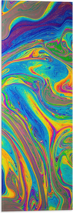 WallClassics - Drapeau - Mélange de peinture aux couleurs vives - Photo 20x60 cm sur drapeau en polyester