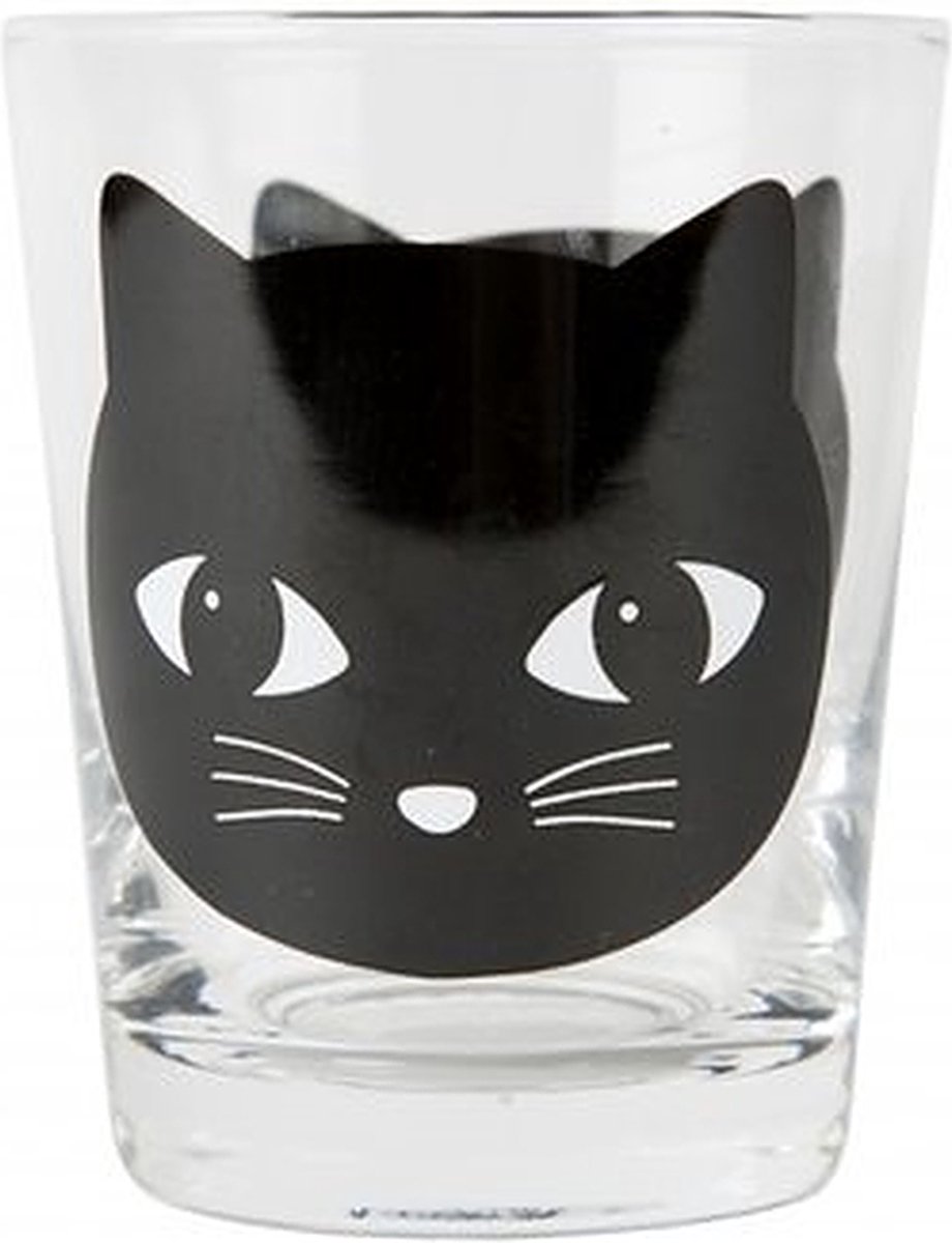Glas zwarte kat - Sass & Belle