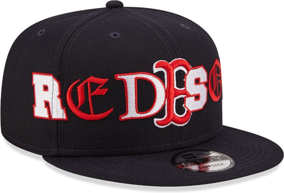 Boston Red Sox Typo Patch Navy 9FIFTY Snapback Cap
