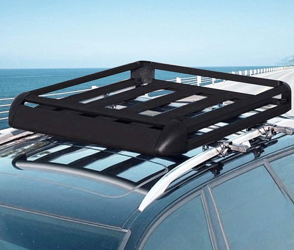 Galerie de toit universelle Vevor® pour voiture - Zwart - Aluminium -  127x90x14 cm 