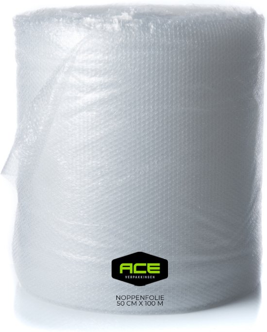 Noppenfolie 50cm × 100m - Bubbeltjesplastic - Bubbel folie - Perfect voor inpakken, verhuizen en opslag - 50cm × 100m - Extra Large
